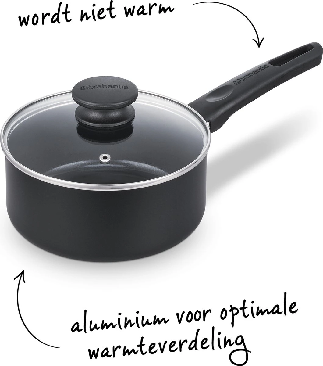 Brabantia Cooking Pleasure Set - 5 Delig - Inductie - Keramische Anti Aanbaklaag - Pfas Vrij 4 Brabantia Cooking Pleasure Set - 5 Delig - Inductie - Keramische Anti Aanbaklaag - Pfas Vrij - Afbeelding 4