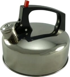 Fluitketel RVS 2 Ltr Met Rode Knop. Alle Warmte Bronnen.