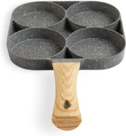 Magnani - Eierpan - 4 Bakplaten Van ⌀ 8 Cm - Voor Gas- En Elektrische Kookplaten - Aluminium - Houten Handvat - 38 X 18.7 X 2 Cm 16 Magnani - Eierpan - 4 Bakplaten Van ⌀ 8 Cm - Voor Gas- En Elektrische Kookplaten - Aluminium - Houten Handvat - 38 X 18.7 X 2 Cm -Pannen Verkoop 1109x1200