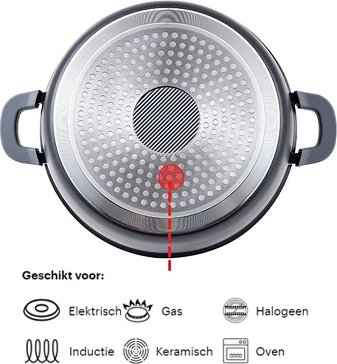 Cheffinger 28cm Lage Kookpot / Braadpan - CF-SC28 5 Cheffinger 28cm Lage Kookpot / Braadpan - CF-SC28 - Afbeelding 5