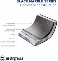 Westinghouse Grillpan - Ø 28 Cm - Zwart Marmer - Geschikt Voor Alle Warmtebronnen Inclusief Inductie - Steakpan Met Antiaanbaklaag- Aluminium 10 Westinghouse Grillpan - Ø 28 Cm - Zwart Marmer - Geschikt Voor Alle Warmtebronnen Inclusief Inductie - Steakpan Met Antiaanbaklaag- Aluminium -Pannen Verkoop 1138x1200 1