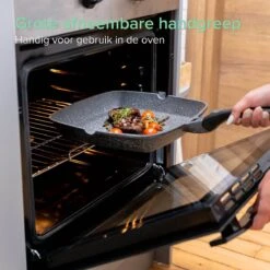 Coninx Grillpan 28CM - Steakpan - Afneembare Handgreep - PFAS-vrij - Grijs 15 Coninx Grillpan 28CM - Steakpan - Afneembare Handgreep - PFAS-vrij - Grijs -Pannen Verkoop 1198x1200 21