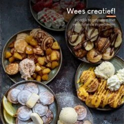 Ocina Poffertjespan Accessoires Set - Doseerfles - Poffertjes Spuitfles - 6x Poffertjes Vork - Kwast - Siliconen Kwast - Bakkwast - Gratis Poffertjes E-Book -Pannen Verkoop 1198x1200 9