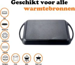 Kicinn Grillplaat - Gietijzer - Geëmailleerd - Incl. Accessoires - Ø 33 X 21.8 Cm (LxB) -Pannen Verkoop 1200x1045 1