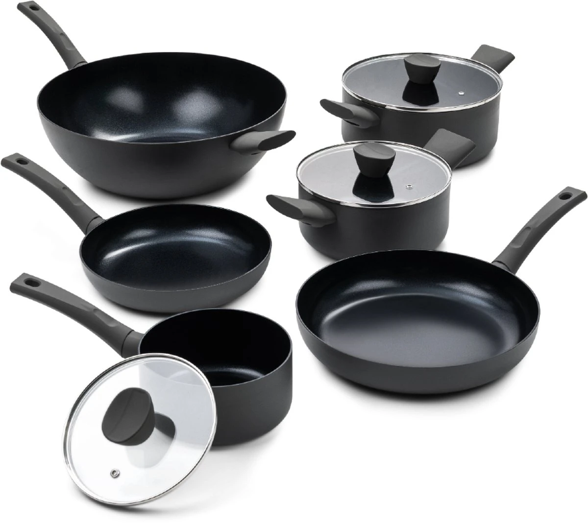 ISENVI Avon Compleet Set - Pannenset 6 Delig - Ergo Grepen 1 ISENVI Avon Compleet Set - Pannenset 6 Delig - Ergo Grepen