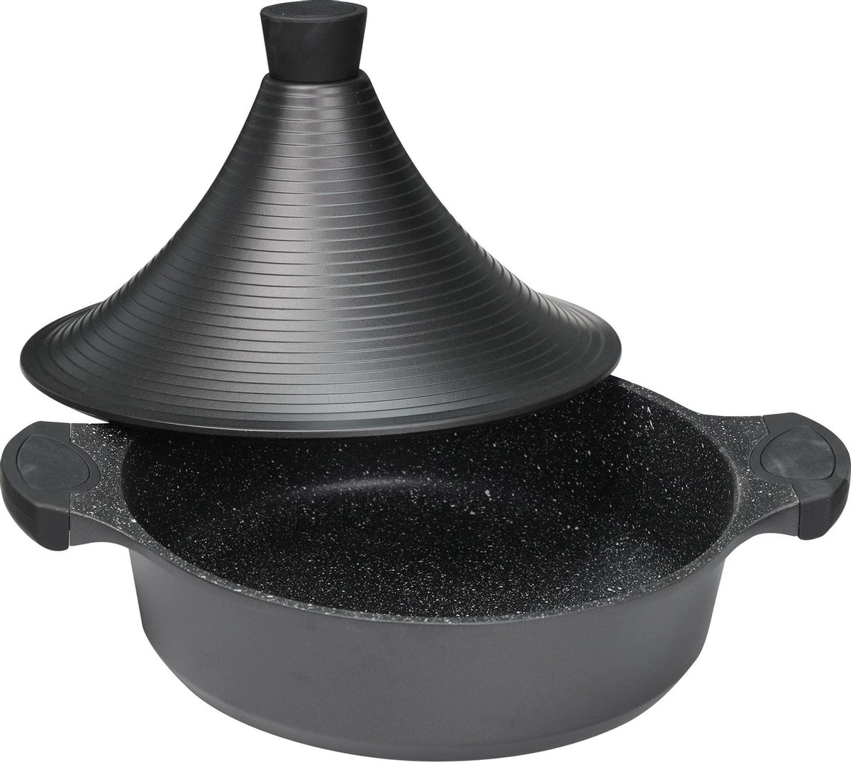 BIKO | Luxe Aluminium Tajine Inductie| Tagine | Geschikt Voor 4-8 Personen - Inductie - Zwart 4 BIKO | Luxe Aluminium Tajine Inductie| Tagine | Geschikt Voor 4-8 Personen - Inductie - Zwart - Afbeelding 4