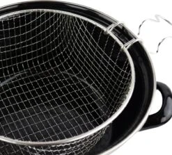 Orange85 Frituurpan - Zwart - Inductie - Emaille - Diameter 24 Cm - Met Draadmand - 3,5 Liter 9 Orange85 Frituurpan - Zwart - Inductie - Emaille - Diameter 24 Cm - Met Draadmand - 3,5 Liter -Pannen Verkoop 1200x1085