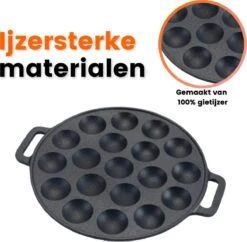 Kicinn Poffertjespan - Poffertjesmaker - Poffertjespan Inductie - Ø 24 Cm - 19 Poffertjes - Inclusief Handvaten -Pannen Verkoop 1200x1177 1