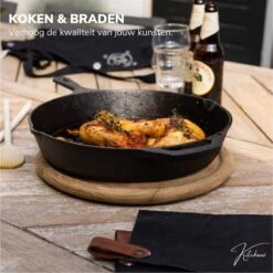 Gietijzeren Pan - Skillet - Koekenpan - BBQ - Koekenpan Inductie - ø32cm - 3.1 KG - Geschikt Voor Alle Warmtebronnen - Inclusief Gratis E-Book -Pannen Verkoop 1200x1198 5