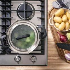 BK Flow Cool Black Glas Kookpannenset - 4-delig - Zwart - Glazen Deksel - Veilig Afgietsysteem - Inductie -Pannen Verkoop 1200x1200 1011