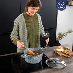 Westinghouse Kookpan/Braadpan Inductie - Ø 28 Cm - Grijs Graniet - Met Deksel - PFOA Vrij 10 Westinghouse Kookpan/Braadpan Inductie - Ø 28 Cm - Grijs Graniet - Met Deksel - PFOA Vrij -Pannen Verkoop 1200x1200 1062