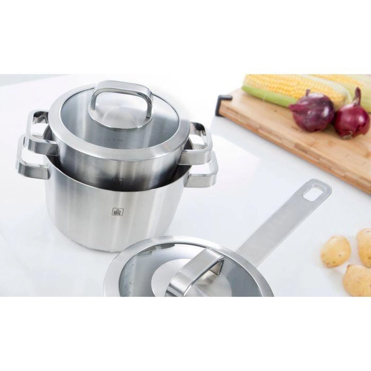 BK Conical Glas Pannenset - 4-delig - Glazen Deksels 4 BK Conical Glas Pannenset - 4-delig - Glazen Deksels - Afbeelding 4