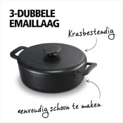 Brabantia The Dutch Braadpan - Matt Black - 28 Cm - Gietijzer -Pannen Verkoop 1200x1200 1097