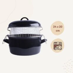 Orange85 Frituurpan - Zwart - Inductie - Emaille - Diameter 24 Cm - Met Draadmand - 3,5 Liter 10 Orange85 Frituurpan - Zwart - Inductie - Emaille - Diameter 24 Cm - Met Draadmand - 3,5 Liter -Pannen Verkoop 1200x1200 122