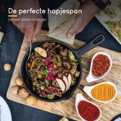 Ocina Gietijzeren Pan – Set Van 3 Stuks – ø25cm, ø19.5cm En ø16cm - Skillet - Koekenpan – Hapjespan – Koekenpan Inductie – Koekenpannenset - Gietijzeren Pan Bbq - Gietijzer - Incl. Receptenboek -Pannen Verkoop 1200x1200 1227