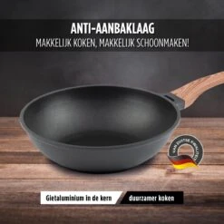 Rosmarino Black Line - Wokpan - Ø30cm - 100% PFAS & PFOA Vrij - Gegoten Aluminium - Non-stick Minerale Coating - Ergonomische Handgreep - Geschikt Voor Alle Warmtebronnen & Vaatwasser 27 Rosmarino Black Line - Wokpan - Ø30cm - 100% PFAS & PFOA Vrij - Gegoten Aluminium - Non-stick Minerale Coating - Ergonomische Handgreep - Geschikt Voor Alle Warmtebronnen & Vaatwasser -Pannen Verkoop 1200x1200 275