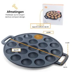 CuisiNoon® Poffertjespan Premium - Complete Poffertjesmaker Set - Inclusief Bakboek -Pannen Verkoop 1200x1200 306
