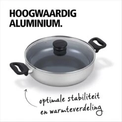 BRABANTIA INDU+ Hapjespan - Keramische Antiaanbaklaag - Met Deksel - Ø 28 Cm - Inductie - Pfas Vrij -Pannen Verkoop 1200x1200 515