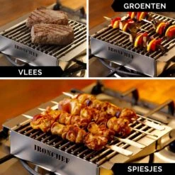 IRONCHEF Lavastenen Grill - Geschikt Voor Gasfornuis - Barbecue - BBQ - Grillplaat - Grilplaat - Bakplaat - Grillpan -Pannen Verkoop 1200x1200 565