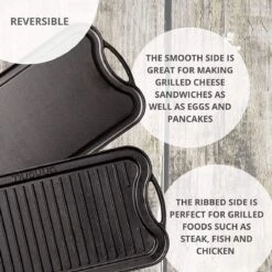 Nuovva Dubbelzijdig Gietijzeren Grillplaat - 50cm X 26cm -Pannen Verkoop 1200x1200 571