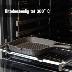 Daumonet Auguste Noir Gietijzeren Grillpan - Steakpan Zwart - PFAS & PFOA Vrij - Vierkant Met Schenktuit - 23,5 Cm - 2 Liter - Emaille - Alle Warmtebronnen - Elektrisch - Gas - Halogeen - Inductie - Keramisch -Pannen Verkoop 1200x1200 590