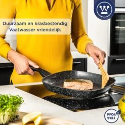 Westinghouse Grillpan - Ø 28 Cm - Zwart Marmer - Geschikt Voor Alle Warmtebronnen Inclusief Inductie - Steakpan Met Antiaanbaklaag- Aluminium 12 Westinghouse Grillpan - Ø 28 Cm - Zwart Marmer - Geschikt Voor Alle Warmtebronnen Inclusief Inductie - Steakpan Met Antiaanbaklaag- Aluminium -Pannen Verkoop 1200x1200 594