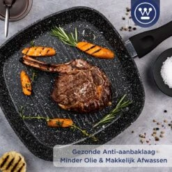 Westinghouse Grillpan - Ø 28 Cm - Zwart Marmer - Geschikt Voor Alle Warmtebronnen Inclusief Inductie - Steakpan Met Antiaanbaklaag- Aluminium 13 Westinghouse Grillpan - Ø 28 Cm - Zwart Marmer - Geschikt Voor Alle Warmtebronnen Inclusief Inductie - Steakpan Met Antiaanbaklaag- Aluminium -Pannen Verkoop 1200x1200 595