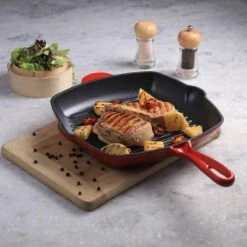 Cdealsz® Grillpan Gietijzer - Inductie - Rood - 28 Cm -Pannen Verkoop 1200x1200 633