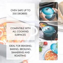 Nuovva Gietijzeren Braadpan Antiaanbaklaag Met Deksel - Sudderpan Blauw - Rond - Ø24 Cm - 4,7 Liter - 100% PFAS & PFOA Vrij - Geschikt Voor Alle Warmtebronnen - Elektrisch - Gas - Halogeen - Inductie – Keramisch 11 Nuovva Gietijzeren Braadpan Antiaanbaklaag Met Deksel - Sudderpan Blauw - Rond - Ø24 Cm - 4,7 Liter - 100% PFAS & PFOA Vrij - Geschikt Voor Alle Warmtebronnen - Elektrisch - Gas - Halogeen - Inductie – Keramisch -Pannen Verkoop 1200x1200 671