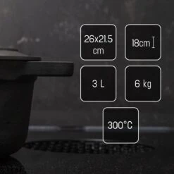 Gietijzeren Braadpan - Sudderpan Zwart Van Daumonet - Ovaal - Ø 29 Cm - 3 Liter - 100% PFAS & PFOA Vrij - Emaille - Geschikt Voor Alle Warmtebronnen - Elektrisch - Gas - Halogeen - Inductie - Keramisch - Vaatwasserbestendig -Pannen Verkoop 1200x1200 720