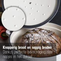 Daumonet Carême Blanc Gietijzeren Braadpan - Sudderpan Wit - Rond - Ø 26 Cm - 4,4 Liter - 100% PFAS & PFOA Vrij - Emaille - Geschikt Voor Alle Warmtebronnen - Elektrisch - Gas - Halogeen - Inductie - Keramisch - Vaatwasserbestendig -Pannen Verkoop 1200x1200 762