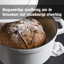 Daumonet Carême Blanc Gietijzeren Braadpan - Sudderpan Wit - Rond - Ø 26 Cm - 4,4 Liter - 100% PFAS & PFOA Vrij - Emaille - Geschikt Voor Alle Warmtebronnen - Elektrisch - Gas - Halogeen - Inductie - Keramisch - Vaatwasserbestendig -Pannen Verkoop 1200x1200 768