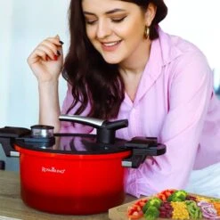 Rosmarino - Snelkookpan Met Glazen Deksel - Zwart - Ø24cm - 5 Liter - 100% PFAS & PFOA Vrij - Aluminium - Pressure Cooker - Non-stick Minerale Coating - Ergonomische Handgrepen - Geschikt Voor Alle Warmtebronnen -Pannen Verkoop 1200x1200 859