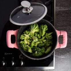 Royalty Line Inductie Pannenset - Luxe 14-delige Pannenset Marmeren Coating - Pannen Met Afneembare Handvaten - Oven-Ready - PFAS-Vrij - Voor Alle Warmtebronnen - Afneembare Koudgrepen - Antiaanbaklaag - Koekenpan Met Glazen Deksels - Roze -Pannen Verkoop 1200x1200 88