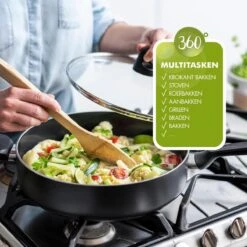 GreenPan Memphis Hapjespan 28cm - Zwart - Inductie - PFAS-vrij -Pannen Verkoop 1200x1200 888