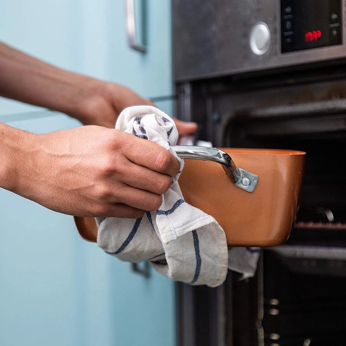 Nuovva Koperen Frituurpan, Met Diepe Zijkanten & Deksel 5 Nuovva Koperen Frituurpan, Met Diepe Zijkanten & Deksel - Afbeelding 5