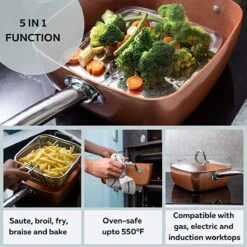 Nuovva Koperen Frituurpan, Met Diepe Zijkanten & Deksel 16 Nuovva Koperen Frituurpan, Met Diepe Zijkanten & Deksel -Pannen Verkoop 1200x1200 97