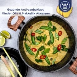 Westinghouse Kookpan/Braadpan Inductie - Ø 24 Cm - Zwart Marmer - Speciale Editie -Pannen Verkoop 1200x1200 988