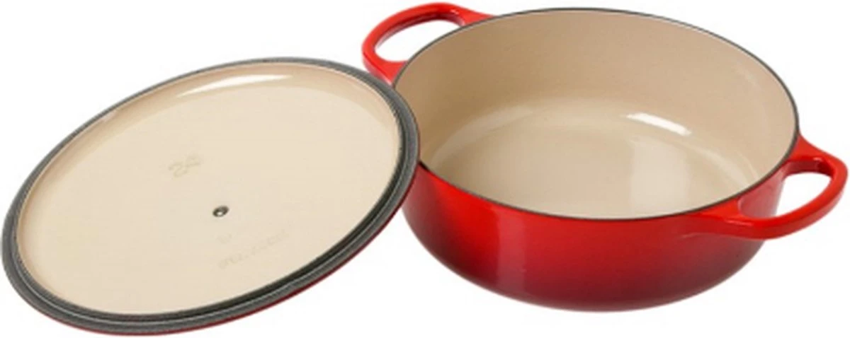 Le Creuset - Gietijzeren - Lage Braadpan - 24cm - Kersenrood 18 Le Creuset - Gietijzeren - Lage Braadpan - 24cm - Kersenrood - Afbeelding 18
