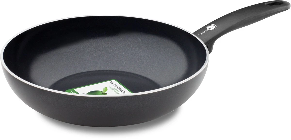 GreenPan Cambridge Wokpan 28cm - Zwart - Inductie - PFAS-vrij 11 GreenPan Cambridge Wokpan 28cm - Zwart - Inductie - PFAS-vrij - Afbeelding 11