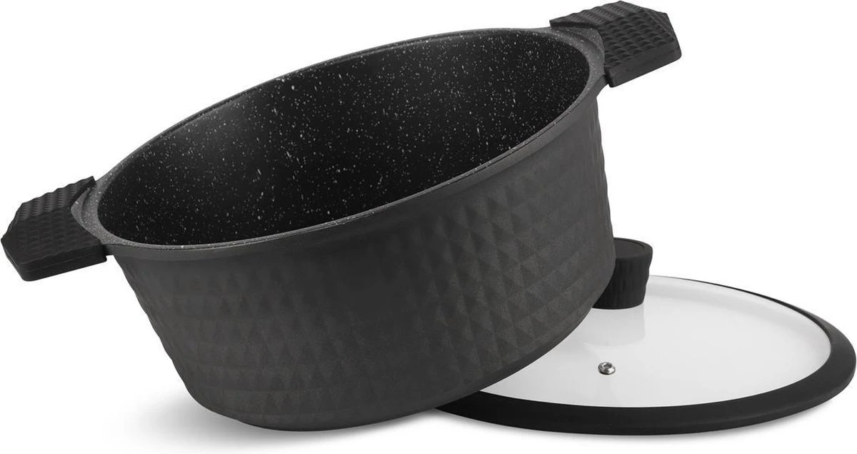 Edënbërg Gray Line - 15-delige Luxe Pannenset Van Gesmeed Aluminium 3 Edënbërg Gray Line - 15-delige Luxe Pannenset Van Gesmeed Aluminium - Afbeelding 3