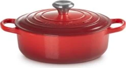 Le Creuset - Gietijzeren - Lage Braadpan - 24cm - Kersenrood 34 Le Creuset - Gietijzeren - Lage Braadpan - 24cm - Kersenrood -Pannen Verkoop 1200x653 1