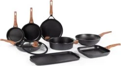 Rosmarino Black Line - Wokpan - Ø30cm - 100% PFAS & PFOA Vrij - Gegoten Aluminium - Non-stick Minerale Coating - Ergonomische Handgreep - Geschikt Voor Alle Warmtebronnen & Vaatwasser 21 Rosmarino Black Line - Wokpan - Ø30cm - 100% PFAS & PFOA Vrij - Gegoten Aluminium - Non-stick Minerale Coating - Ergonomische Handgreep - Geschikt Voor Alle Warmtebronnen & Vaatwasser -Pannen Verkoop 1200x654