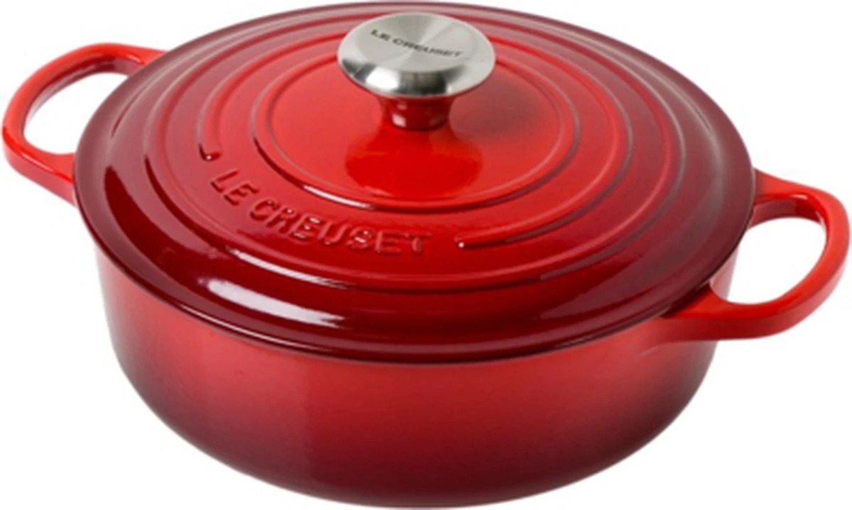 Le Creuset - Gietijzeren - Lage Braadpan - 24cm - Kersenrood 17 Le Creuset - Gietijzeren - Lage Braadpan - 24cm - Kersenrood - Afbeelding 17