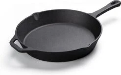 Koock Amsterdam® Skillet Gietijzer - Koekenpan - Geschikt Voor Alle Warmtebronnen Incl. BBQ En Inductie