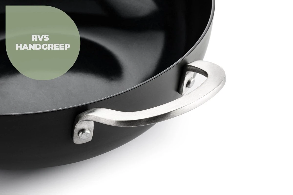 ISENVI Murray Keramische Kookpan 24 CM - RVS Greep 8 ISENVI Murray Keramische Kookpan 24 CM - RVS Greep - Afbeelding 8