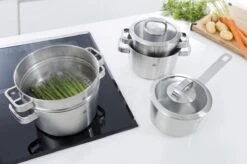 BK Conical Glas Pannenset - 4-delig - Glazen Deksels