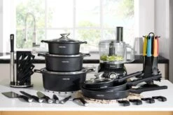 Swiss Pro+ - SWP41D22 - Pannenset 41 Delig - Foodprocessor - Messenblok 8 Delig - Kookgerei Set Met Houder 7 Delig - Starters Pakket - 2022 Serie - Limited Edition -uitzet -Pannen Verkoop 1200x799 54
