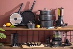 Swiss Pro+ - SWP41D22 - Pannenset 41 Delig - Foodprocessor - Messenblok 8 Delig - Kookgerei Set Met Houder 7 Delig - Starters Pakket - 2022 Serie - Limited Edition -uitzet -Pannen Verkoop 1200x799 55