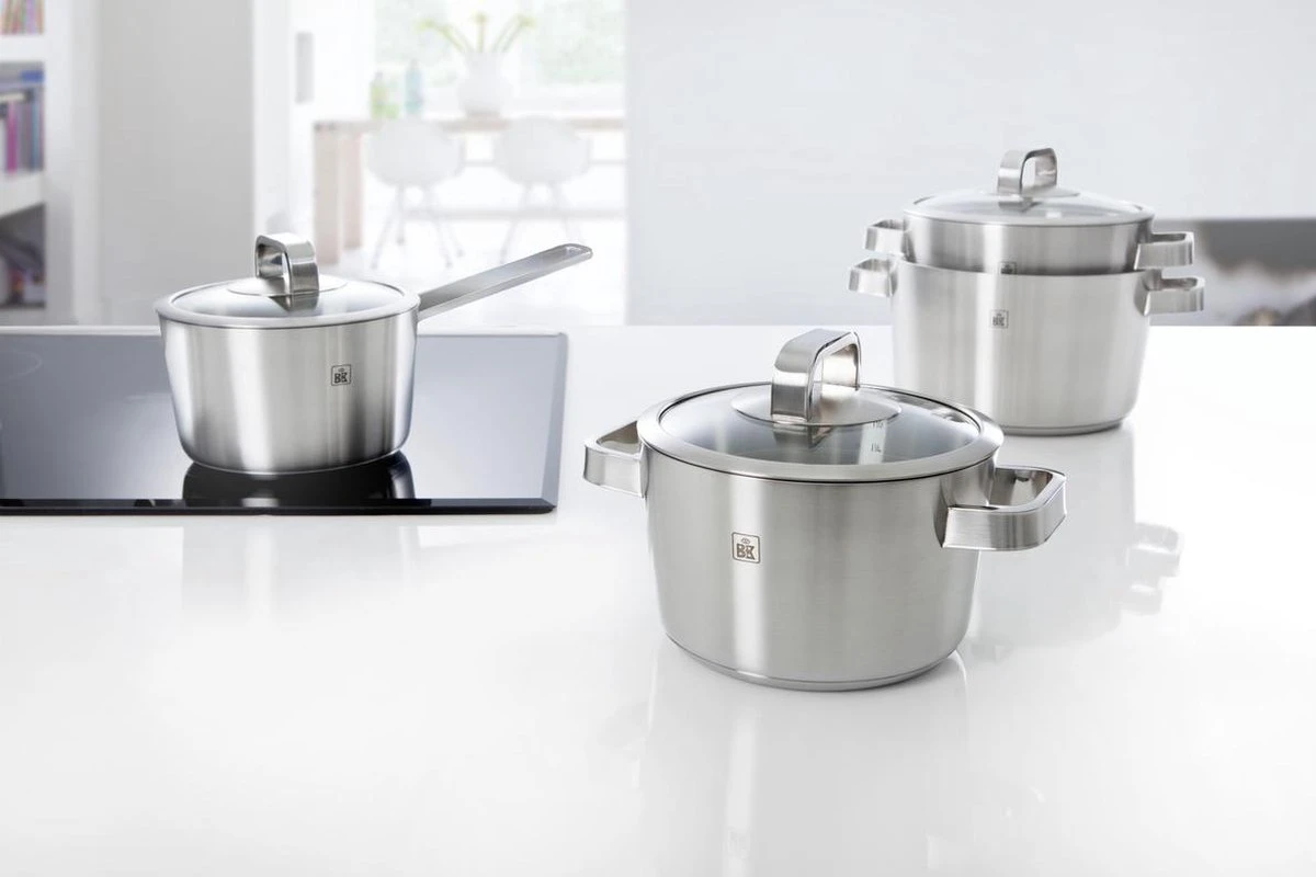 BK Conical Glas Pannenset - 4-delig - Glazen Deksels 7 BK Conical Glas Pannenset - 4-delig - Glazen Deksels - Afbeelding 7